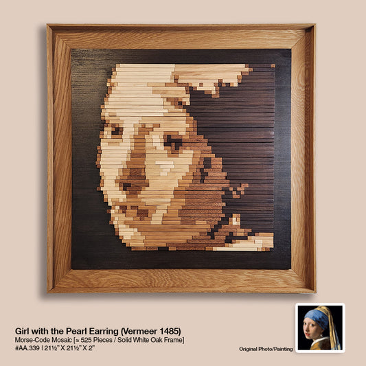 Vermeer - "Pearl Earring" - Morse-Code Mosaic