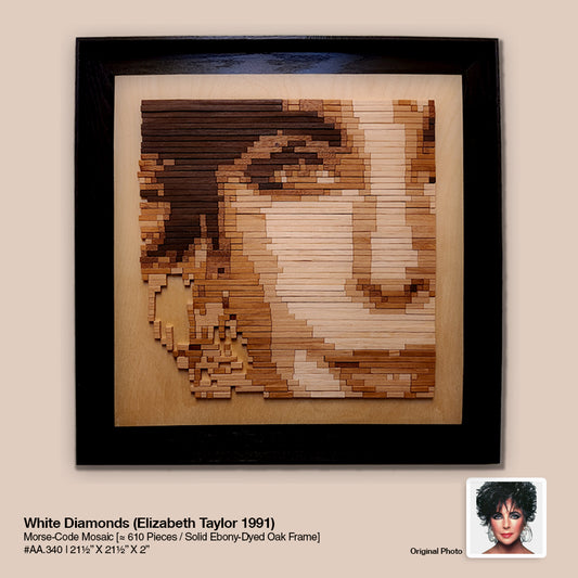 Elizabeth Taylor "White Diamonds" - Morse-Code Mosaic