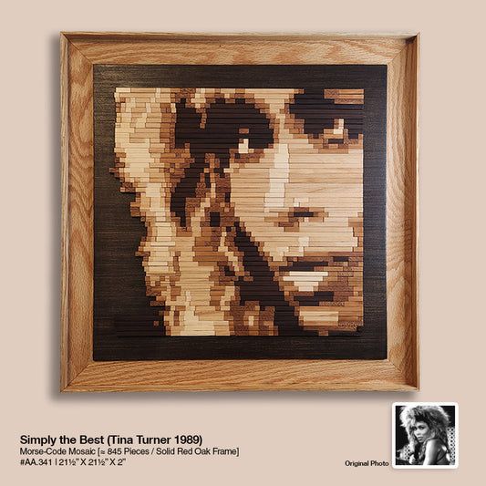 Tina Turner "Simply the Best" - Morse-Code Mosaic