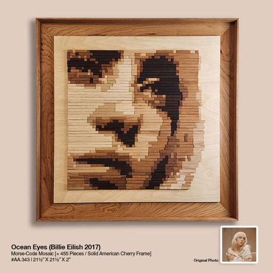 Billie Eilish "Ocean Eyes" - Morse-Code Mosaic