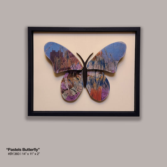 "Pastels Butterfly" Skateboard Art