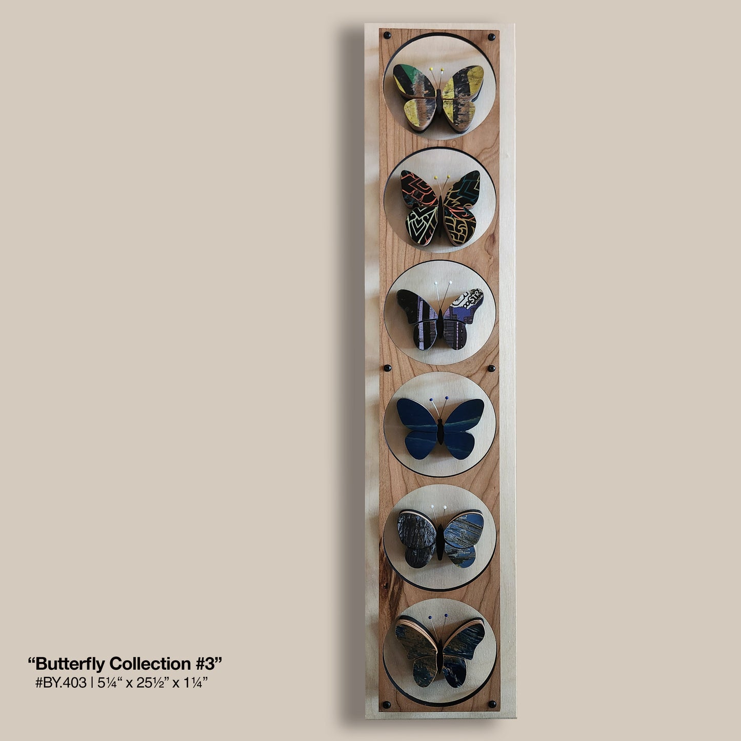 "Butterfly Collection #3" Skateboard Art