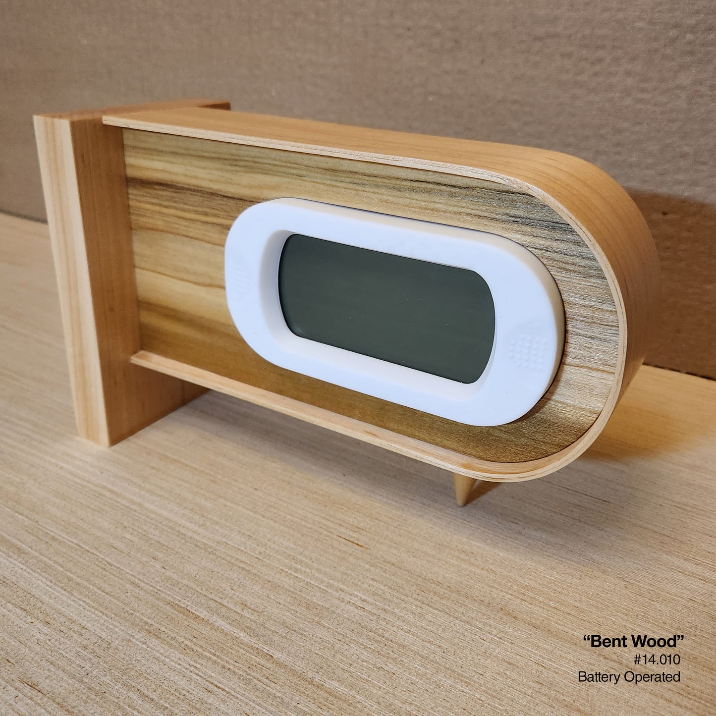 Bent Wood Clock - Poplar w/Bent Maple