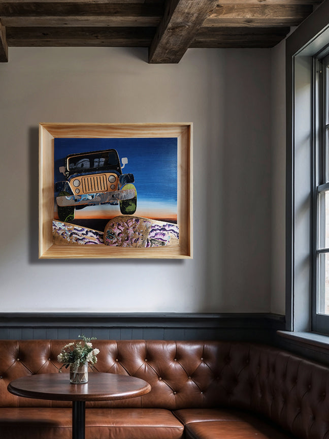 "Sunset Jeep-Skate" - Skateboard Art