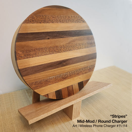 "Stripes" Mid-Mod / Wireless Phone Charging Station