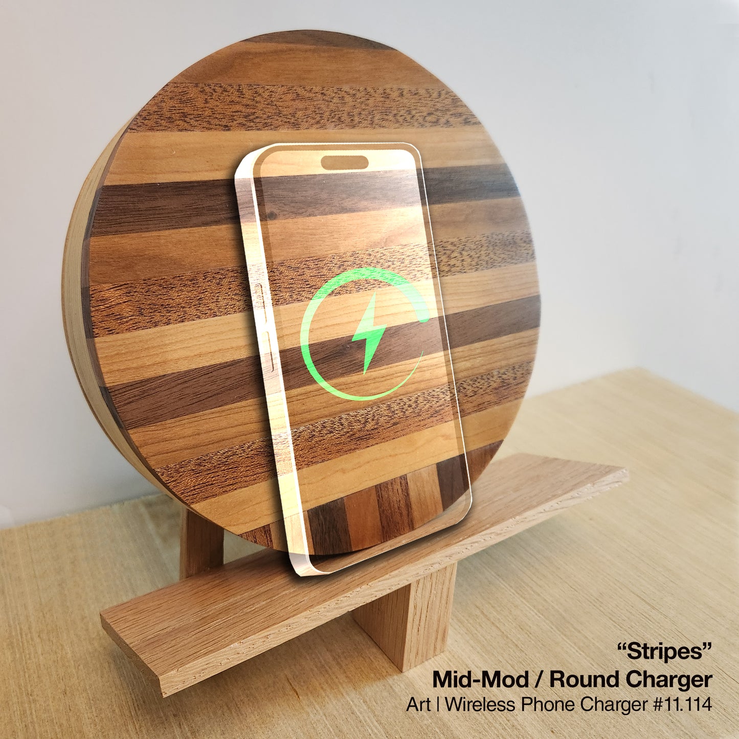 "Stripes" Mid-Mod / Wireless Phone Charging Station