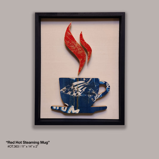 "Red-Hot Steaming Coffee Mug"