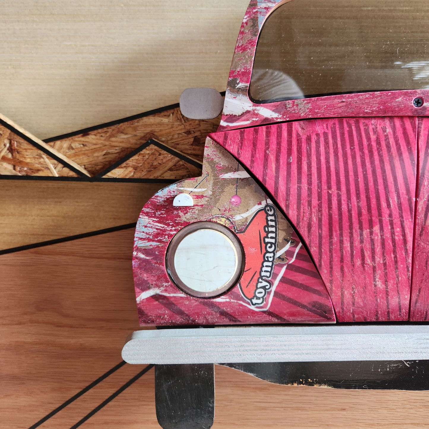 "Beach Bound, Striped Skatebug" - Skateboard Art