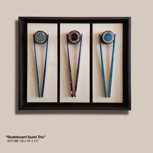 "Skateboard Sushi Trio"