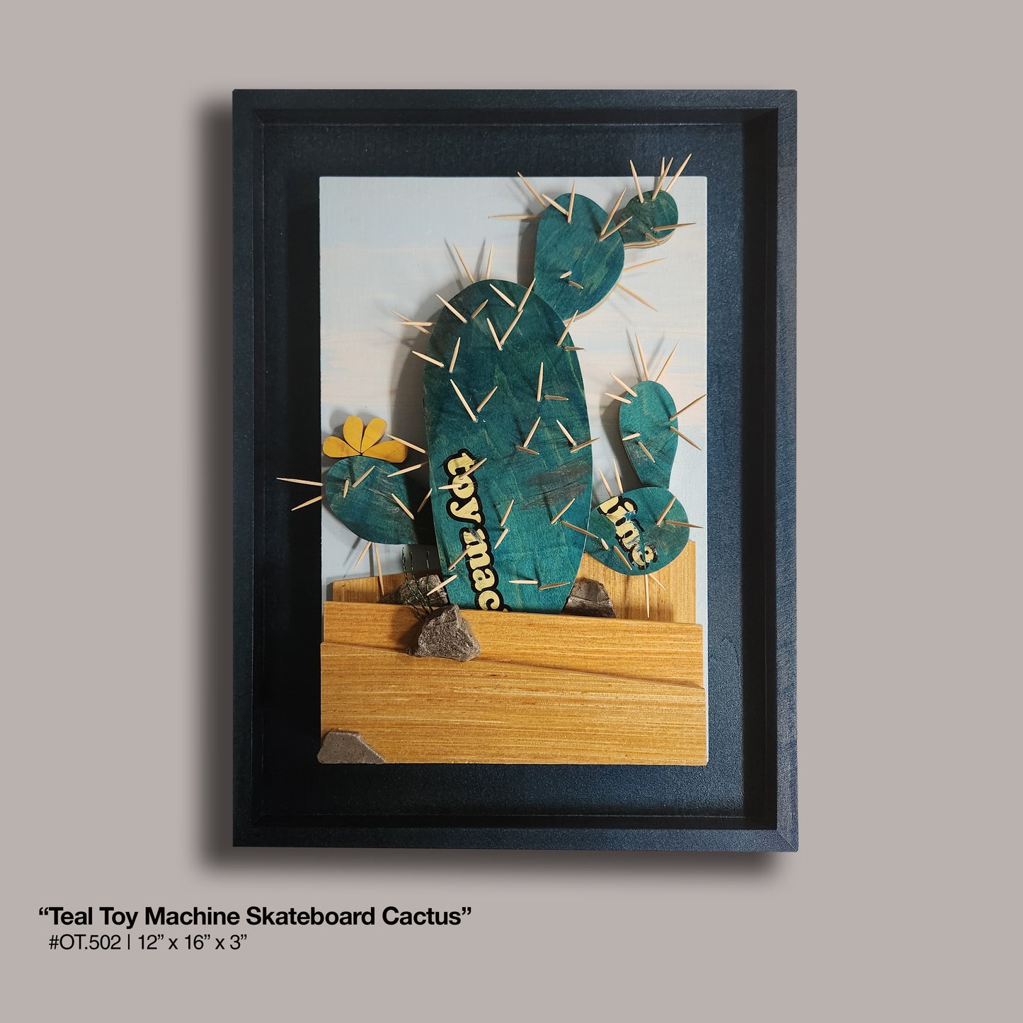 "Teal Toy Machine Skateboard Cactus"