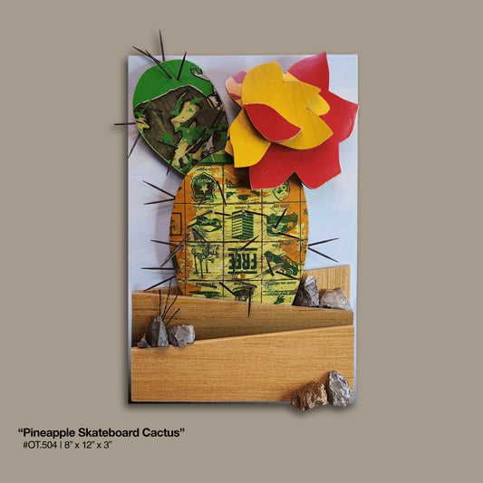 "Pineapple Skateboard Cactus"
