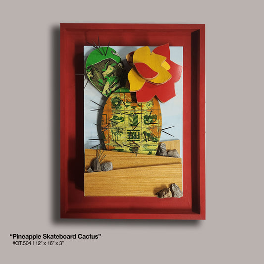 "Pineapple Skateboard Cactus"