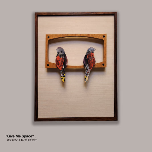"Give Me Space" Parakeets - Skateboard Art