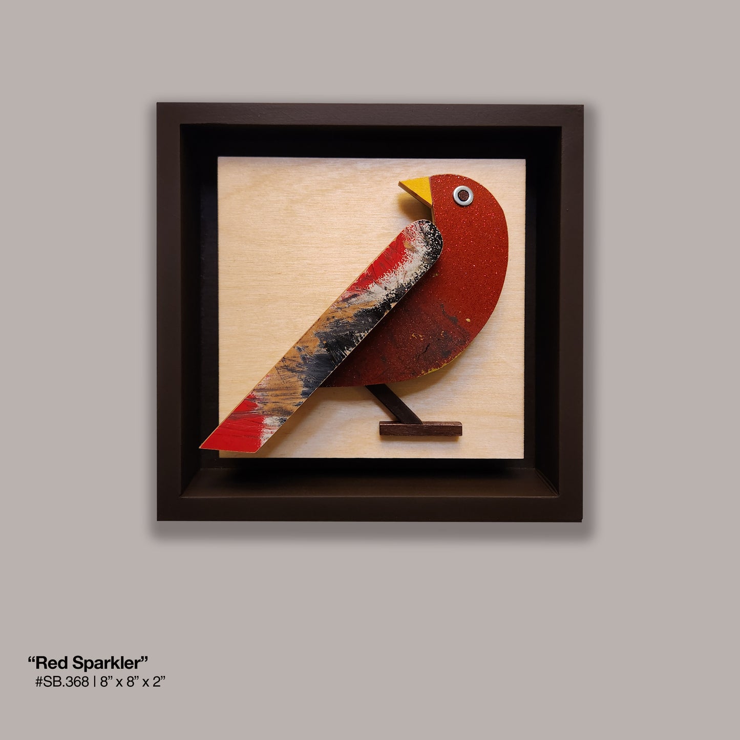 "Red Sparkler" Standing Skatebird