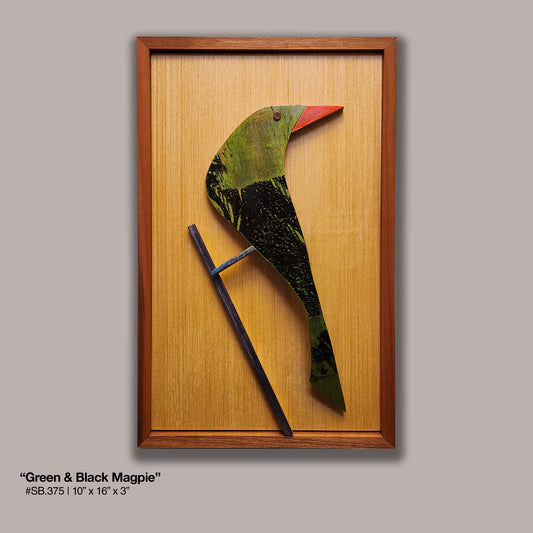 "Green & Black Magpie" Poser Skatebird