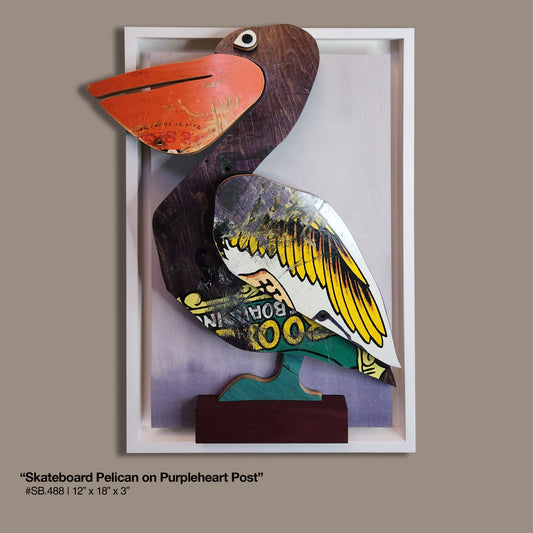 "Pelican on Purpleheart Post" Skatebird