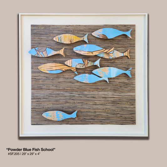 Powder Blue Fish School - Skatefish