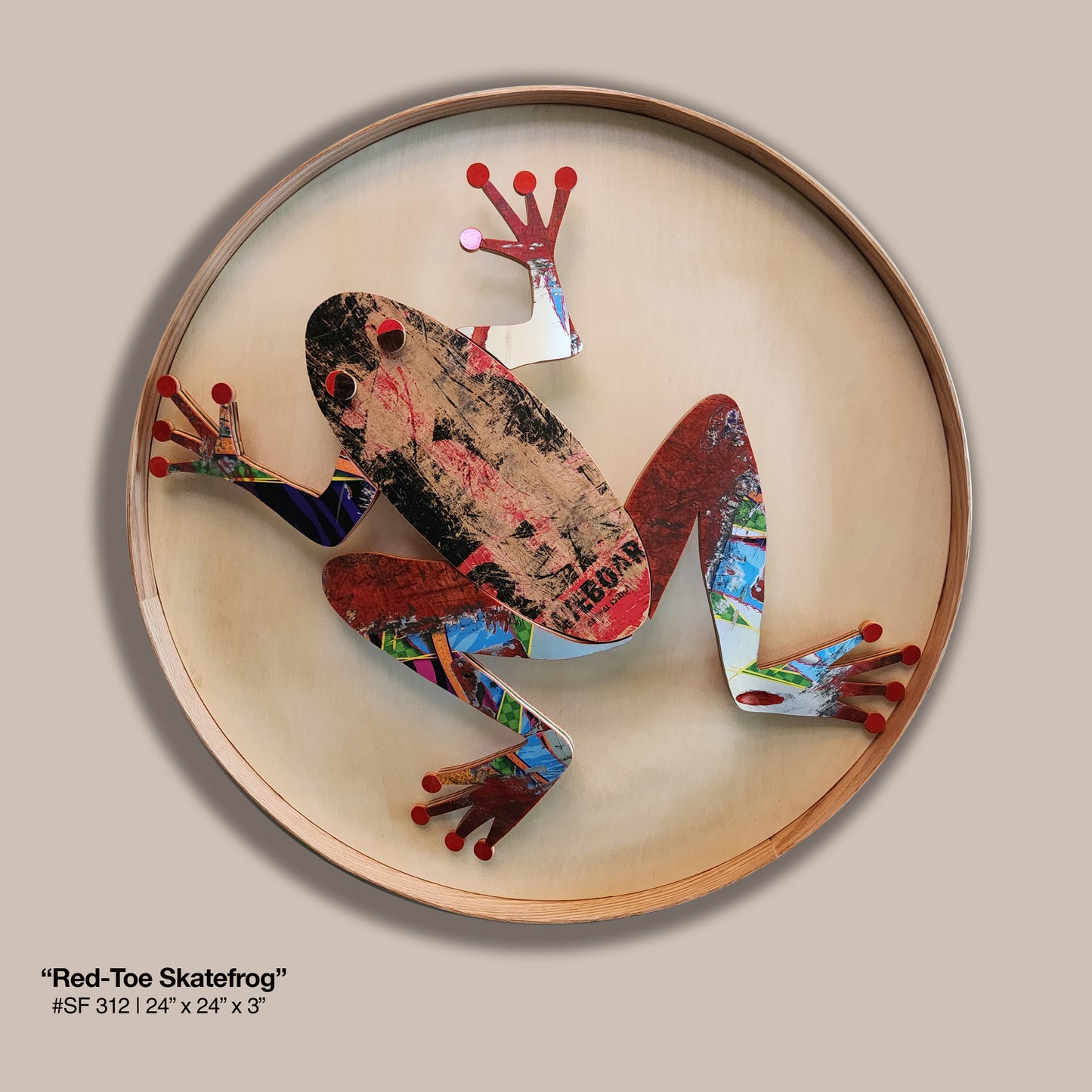 "Red Toe Skate Frog"