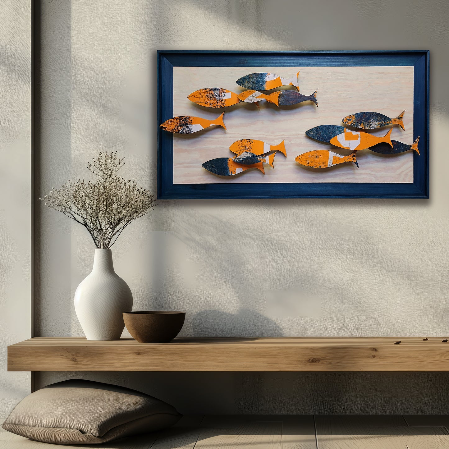 "TWO" (Teal/White/Orange) Skatefish School