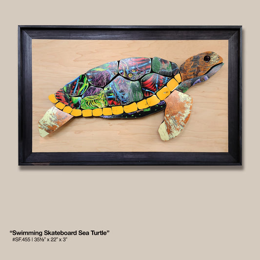 Swimming Skateboard Sea Turtle