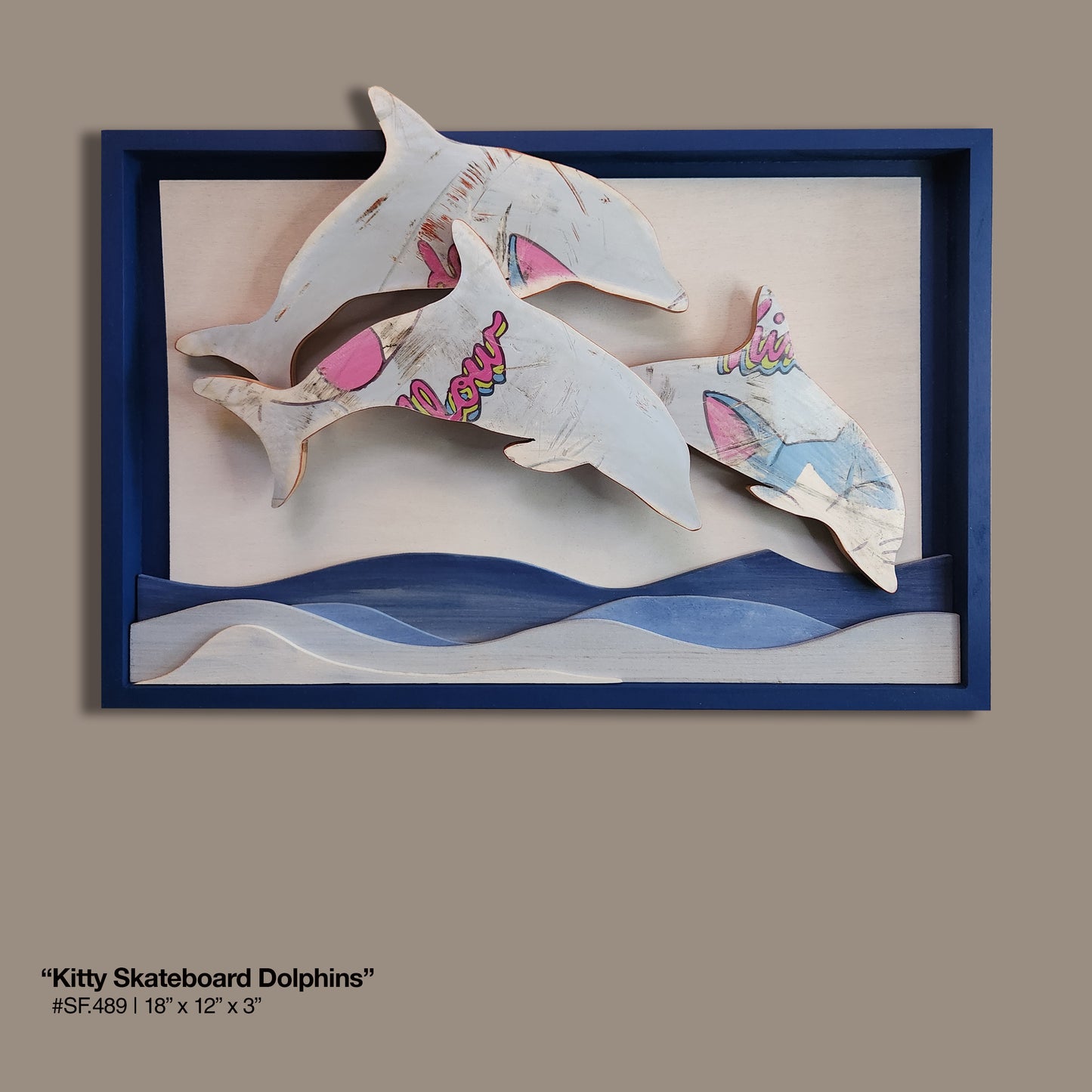 "Kitty Skateboard Dolphin Trio"