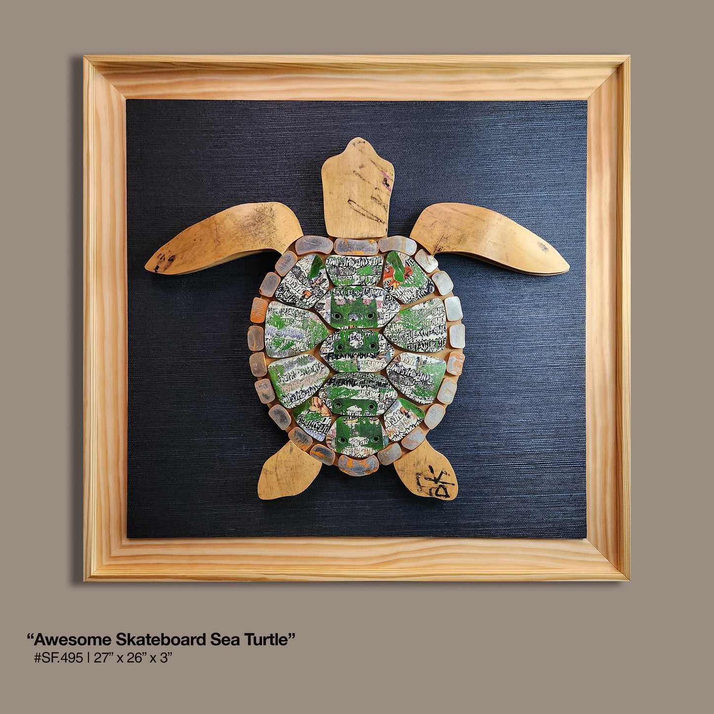 "Awesome Skateboard Sea Turtle"