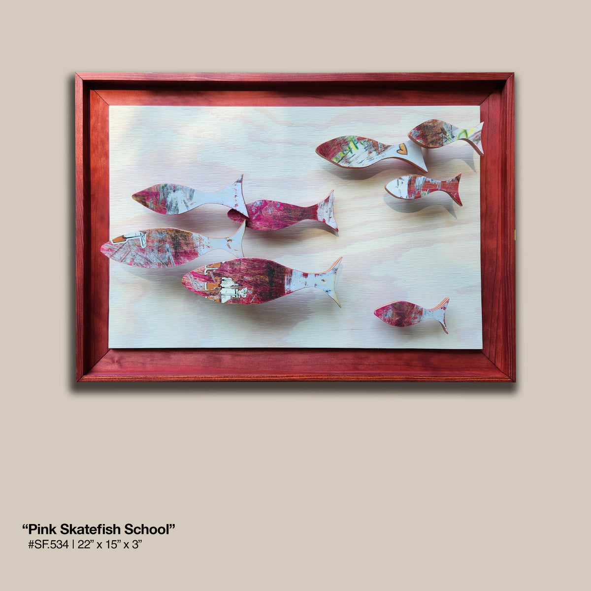 "Pink Skatefish School"