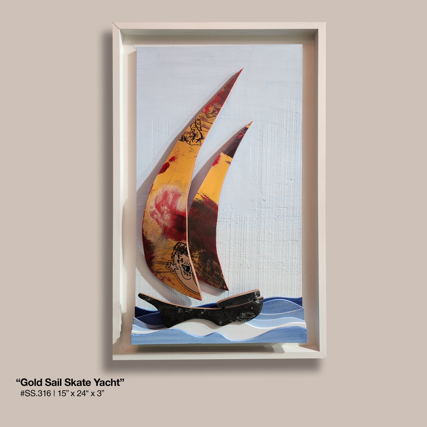 "Gold Sail Skate Yacht"