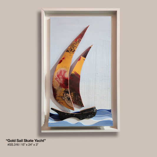 "Gold Sail Skate Yacht"