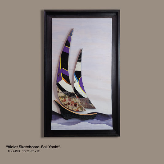 "Violet Skateboard Sail Yacht"