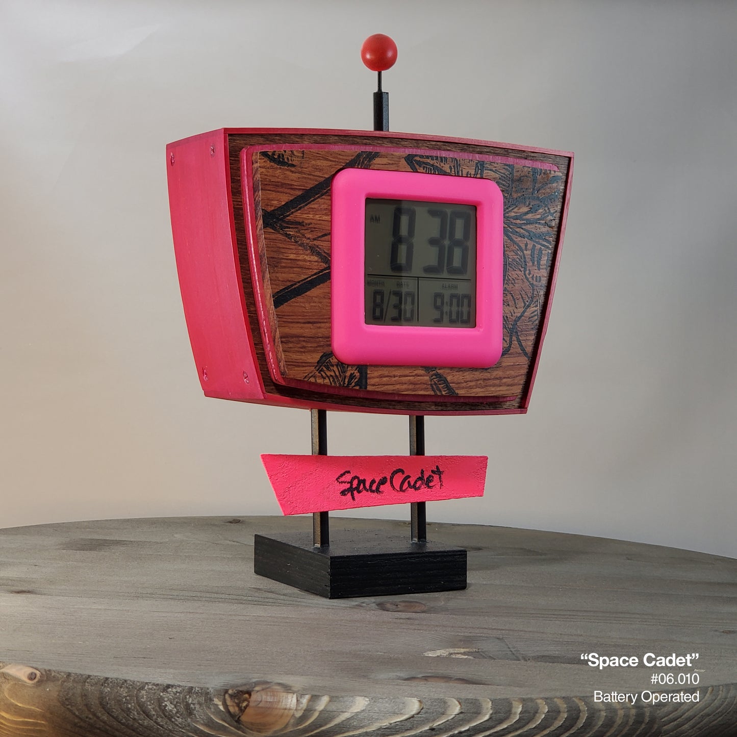 Space Cadet Clock - Bubinga